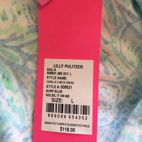 NWT Lilly Pulitzer Camilla V neck ruffle swing dress Large - Picture 2 of 9